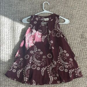 Knox Rose Burgundy Floral Sleeveless Top